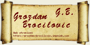 Grozdan Broćilović vizit kartica